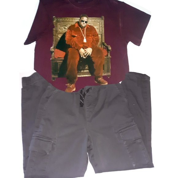Boys Out Fit, Jogger Cargo Pant, Biggie Shirt - Picture 1 of 5